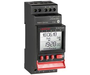 Müller Digital DIN Rail Timer 230 V/AC 16 A/250 V 46 Switching Times 2 Channels Black Bluetooth Programmable Timer