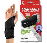 MUELLER Fitted Wrist Brace for Right Hand, Small/Medium, Black