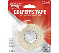 Mueller Golfers Grip Tape - 2.5cm x 4.5m Roll Light Adhesive Finger Grip Tape for Golf Grip - Conforming Elastic Tape for Blister Prevention - Non-Sticky Residue - Sports Equipment Grip Support
