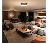 Müller Licht tint LED ceiling light Malea, RGB, CCT, grey