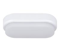 Müller Light LED Damp Room Wall & Ceiling Lamp Ipsum Oval In White IP54 550 Lm