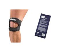 Mueller Patella Tendon Knee Support Wrap Around Compression with Koolpak Premium Reusable Ice Pack