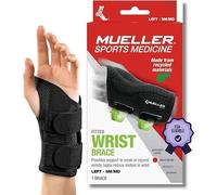 MUELLER Fitted Wrist Brace for Left Hand, Small/Medium, Black