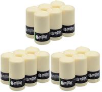 Müller Tall Pillar Candles - Set of 6 Unscented Ivory Pillars in Bulk - 6,8 x 13,5 Cm - 40 Hours Long Lasting Decor Candles - Non Drip Wax - Smokeless Wick - RAL Quality - Made in Germany (Pack of 3)