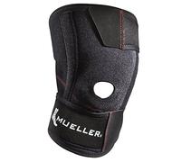 Mueller Wraparound Knee Stabilizer Open Patella, One Size, Black
