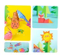 MUELODSIC 1 Box Colorful Origami Paper Folding for Basic Edition Cartoon Animal Craft Kit Safe and Use Art Papers for Creative DIY Projects and Activities