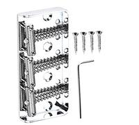 MUELODSIC 1 set Electric Guitar Bridge Tailpiece Replacement Narrow Chrome Design Compatible with Electric Guitars Durable Musical Instrument Accessory for Guitarists