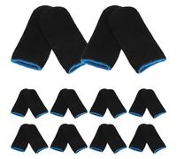 MUELODSIC 10 pairs Carbon Fiber Touch Screen Finger Covers Sweat-resistant Gaming Finger Sleeves for Mobile Devices Anti-slip Fingertip Protectors for Efficient Game Play