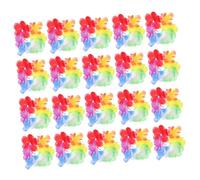 MUELODSIC 10 Pairs Handmade Hawaiian Leis Wristbands Elastic Decorative Bracelets for Luau Parties Comfortable Stable Construction Bright Tropical Style for Summer Festive Accessories
