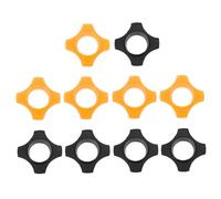 MUELODSIC 10 Pcs Four Corner Shock Microphone Protective Rings Roll and Drop Mic Sleeves for Ktv Party Conference and Easy to Clean in Black and Orange