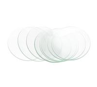 MUELODSIC 10 Pcs Transparent Round Watch Glasses High-temperature Resistant Flat Glass Surface Dishes for School Laboratory Chemistry Experiments Practical