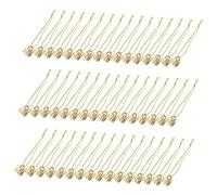 MUELODSIC 1000pcs Replacement Plastic Ornament Cap Bauble Topper Caps Replacement Christmas Tree Decoration Christmas Ornament Tops Holiday Decor Xmas Tree Golden