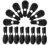 MUELODSIC 100pcs Black Nylon Shoelace Clips Cord End Tips for Diy Clothing Accessories and Shoe String Repair, 38mm Cord Locks for Shoelaces, Suitable for Running Shoes and Boots