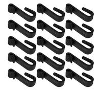 MUELODSIC 100Pcs Black Plastic Over The Door Organizer Hooks Universal Hanging Storage Hooks for Cabinets Bathroom Wardrobe Space-Saving