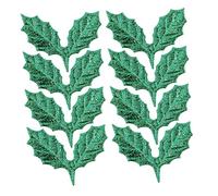 MUELODSIC 100pcs Christmas Leaf Decorations DIY Material Artificial Holly Leaves for Holiday Crafting Home Floral Banquet Embellishments Creative Festive Accessories