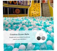 MUELODSIC 100Pcs Creative Ocean Balls Round Pit Balls for Swimming and Party Game Props in Black White and Lightweight Portable Fun Replacement for Family Play