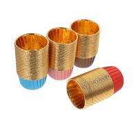 MUELODSIC 100Pcs Small Hemming Cake Cups Heat-Resistant Muffin Liners for DIY Baking Cupcake Cases Decorative Greaseproof Muffin Cups for Party and Celebration