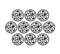 MUELODSIC 10pcs Car Coasters with Rhinestone Bling Cow Print, Universal Auto Cup Holder Coaster Insert Pads, Non-Slip Plastic Car Drink Holder Accessories for Women