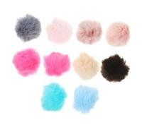 MUELODSIC 10PCS Cat Balls Lightweight Pom Poms for Kitten Play Exercise and Instinct Stimulation Soft Fluffy Craft for Indoor Cats Random Color