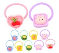 MUELODSIC 10pcs Elastic Hair Bands for Girls Cute Ponytail Holders Per Pack Hair Accessories for Girls Boy Toys Years