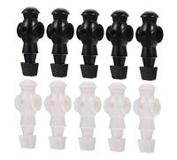 MUELODSIC 10Pcs Foosball Player Table Football Accessories Lightweight Resin Figures Replacement Parts for Desktop Game Football Machine with Clear Color Printing Black and White