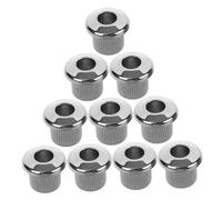 MUELODSIC 10pcs Guitar Tuning Peg Gaskets Washers with Screws 10mm Semi-closed Acoustic Guitar Replacement Spacer Silver Accessories