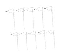 MUELODSIC 10pcs Hanging Glass Ornaments Spiral Design Crystal Drop Pendants for Christmas Tree Winter Wonderland Chandelier Decorations with High Transparency Glass