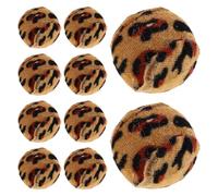 MUELODSIC 10pcs Interactive Cat Balls Leopard Print Fabric Pet Play Balls for Indoor Kittens and Dogs Kitten Exercise Supplies Fun Throw