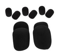 MUELODSIC 10pcs Microphone Covers Disposable Stage Mic Protective Cover Lightweight Washable Windscreen for Conference Rooms Ktv Dj Use Stain Resistant Design Durable Convenient Replacement