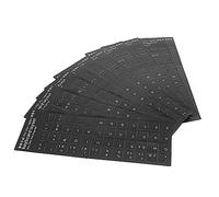 MUELODSIC 10pcs Multi Language Keyboard Stickers Durable Protective Cover for Laptop Desktop Portuguese Layout Black Matte Background White Letters Keyboard Layout for Office School Home Use