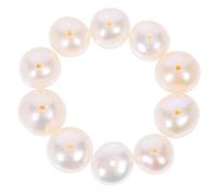 MUELODSIC 10pcs Natural Freshwater Pearl Spacer Beads Round Loose Beads for Jewelry Making DIY Bracelets Earrings Necklaces Handcrafted Craft Accessories