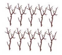 MUELODSIC 10pcs Plastic Antler Accessories Stag Antler Branches Indoor Artificial Twigs Holiday Deer Dried Branches Lifelike Small Twig Decorations Artificial Coffee