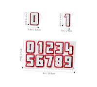 MUELODSIC 10pcs Reflective Number Helmet Stickers for Youth Football and Hockey Helmets Self-adhesive Sports Decals for Practice and Competition Easy Removable Without Residue