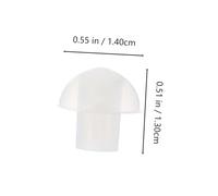 MUELODSIC 10pcs Replacement Mushroom Earbud Tips for Radio Coil Tube Earpieces Transparent Ear Inserts Compatible with Motorola Acoustic Tube Headsets