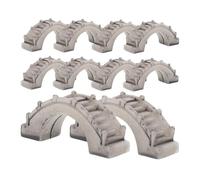 MUELODSIC 10PCS Resin Miniature Arch Bridge for Fish Tank and Micro Landscape Accessories for Outdoor Ponds Versatile Aquarium Decoration for Garden and Terrarium