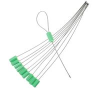 MUELODSIC 10pcs Self-Locking Wire Tag Seals Tamper Safe Cable Security Locks for Shipping Containers Trucks Luggage Drawstring Design Plastic Green