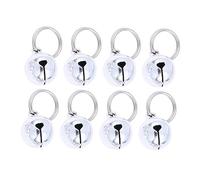 MUELODSIC 10pcs Silver Metal Pet Bells for Cat Dog Collars Open Design with Ringing Sound Easy to Attach for Everyday Use
