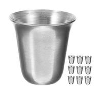 MUELODSIC 10pcs Stackable 304 Stainless Steel Holy Communion Cups Silver Mini Religious Drinking Cups Compact Sturdy Church Communion Drinkware