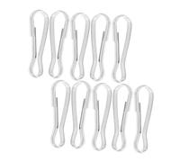MUELODSIC 10pcs Stainless Steel Spring Hooks Flagpole Clips and Pet Hammock Attachments for Hanging Parrot Feeders Small Animal Tunnels Multifunctional Outdoor Use