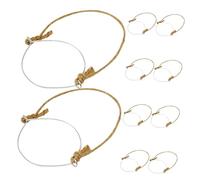 MUELODSIC 10pcs Stainless Steel Wire Handle Mason Jar Hangers Wire Jar Holder Metal Hanger Holders Hanging Handles Stainless Steel