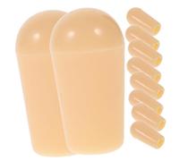 MUELODSIC 10Pcs Yellow Plastic Toggle Tip Caps for Electric Guitar Threaded Knobs Replacement Accessories Compatible with Lp Switch Design