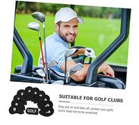 MUELODSIC 11pcs Golf Club Head Covers with Putter Sleeve Protective Golf Accessories for Irons and Woods Vibration Reducing Design for Standard Clubs Gift