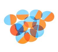 MUELODSIC 12Pcs 66Mm Round LED Lighting Gel Sheets Warm Light Filter Stickers for DIY Ambient Bedroom and Nursery Night Light, Color Correction Film for Video, Stage, and Ceiling Spotlights