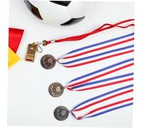 MUELODSIC 12pcs Award Medals Gold Silver Bronze with Neck Ribbons Lightweight Alloy Sports Trophy for School Competitions Marathons Cycling Races Participation Prizes
