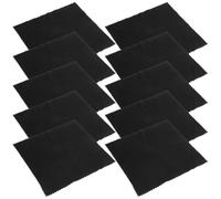 MUELODSIC 12pcs Black Microfiber Cleaning Cloths for Musical Instruments, Double-sided Velvet Polishing Cloths for Guitar, Violin, Bass and Piano, Reusable Instrument Cleaning Tools