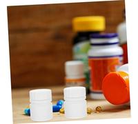 MUELODSIC 12pcs Hdpe Small Medicine Bottles with Screw Caps Portable Travel Organizer Powder Tablet Containers Reusable Compact Storage for Pills and Samples