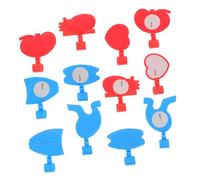 MUELODSIC 12pcs Internal Organ Stethoscope Name Tags with Secure Clip Lightweight Medical Id Card Pendants for Doctors Nurses Unique Heart Lung Kidney Design