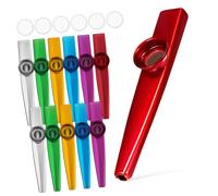 MUELODSIC 12pcs Metal Kazoo Set with 12 Membranes Small Beginner Kazoo Instruments for Kids and Adults for Children’s Music Activities