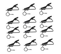 MUELODSIC 12pcs Metal Microphone Clip Lapel Tie Clip Mini Lapel Lavalier for Vlogging Interviews