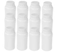 MUELODSIC 12pcs Wide Mouth Plastic Lab Bottles Leak Reusable Chemical Reagent Containers Impact and Shatter Resistant Storage Jars for Precise Liquid Handling in Laboratory Use